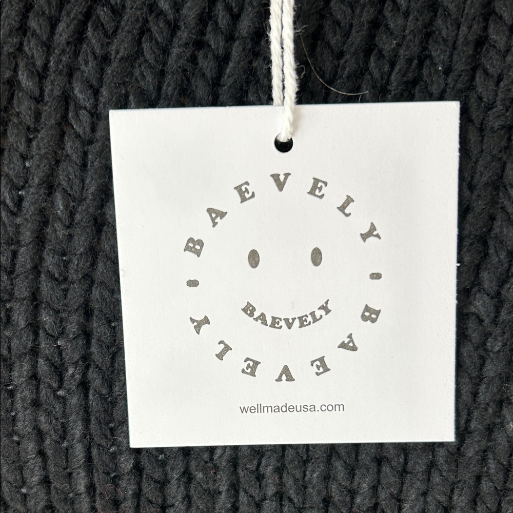 🌼 BAEVELY Black Daisy Knit Cardigan – Size M (NWT) - Picture 4 of 6